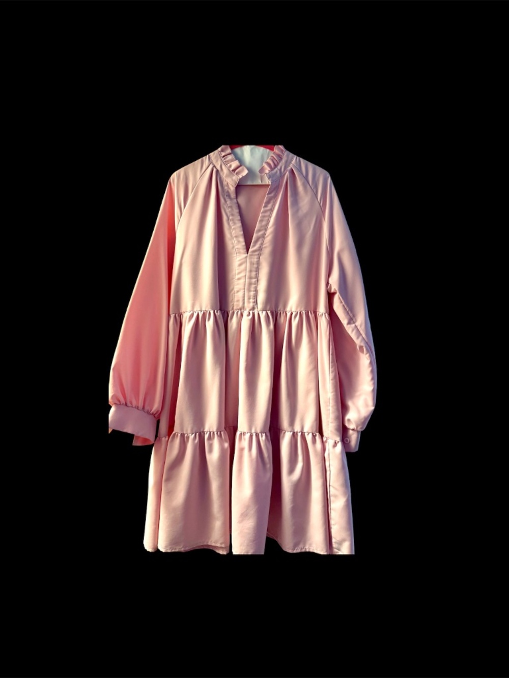NWOT Boutique Babydoll Pink Dress (Lg)